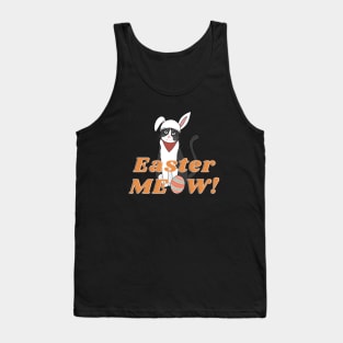 Happy Easter Funny cat wearing bunny costume. Tank Top